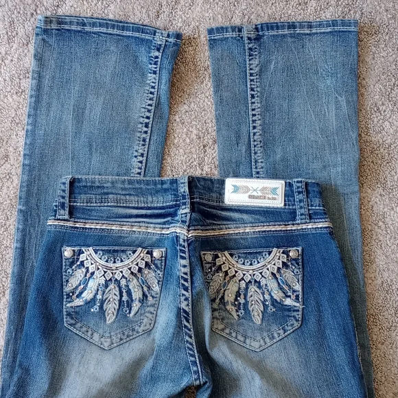 Grace in LA rhinestone bling jeans - Picture 8 of 10